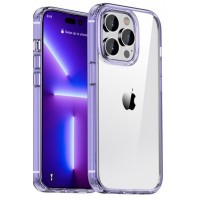 Чехол силиконовый для iPhone 14 Pro (прозрачно-фиолетовый)